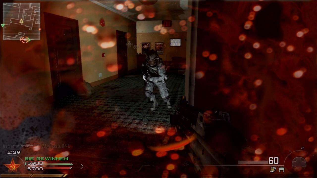[30/03/2010] Call of Duty: Modern Warfare 2 ist wohl das Paradebeispiel in unserer heutigen Liste. Blutspritzer, rote Flecken, eingeschränktes Sichtfeld und Unschärfeeffekte. Wie in echt! ;-)