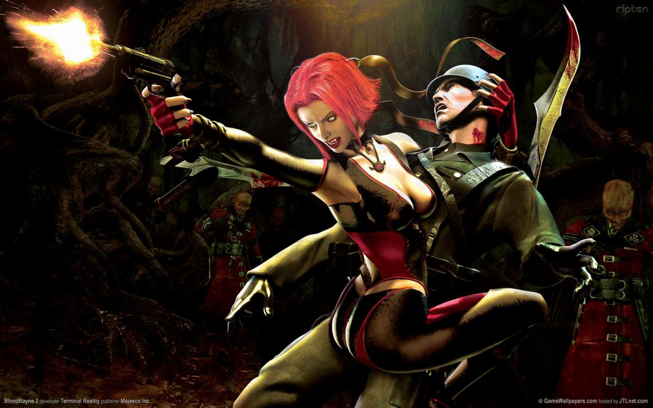 [04/03/2010] Rayne (Bloodrayne) - Die Protagonistin der Vampir-Action von Terminal Reality ist ein waschechter Vampir-Badass, wie manch einer sagen würde. Rayne tötet alles, was ihr im Wege steht.