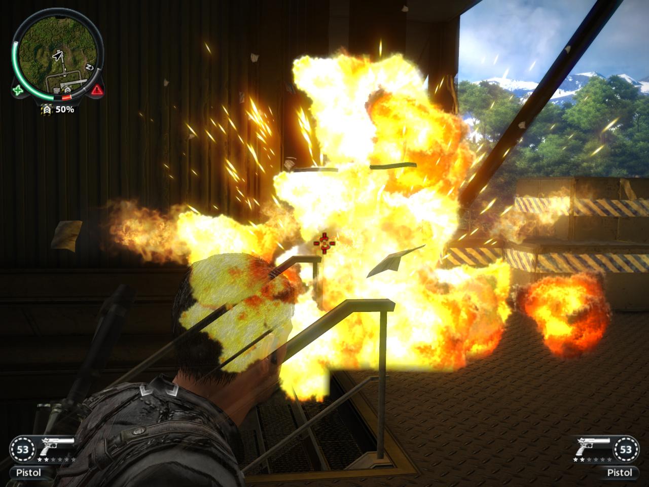 [28/04/2010] Explodierende Fässer: Schießt ihr beispielsweise in Just Cause 2 auf Fässer, die praktischerweise stets in der Nähe von Feinden plaziert sind, so explodieren diese ausnahmslos. Nicht gerade realistisch! Gefährlich sind übrigens nur rot bemalte Fässer.