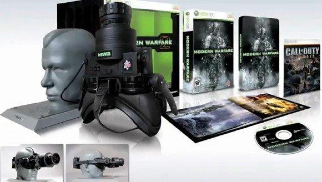 [19/04/2010] Modern Warfare 2 - NachtsichtgerätEinen besondern Clou hielt die Prestige-Edition von Call of Duty - Modern Warfare 2 für die Fans bereit. Nicht nur deren virtueller Soldat hatte allerhand technischen Schnickschanck im Gepäck, sondern auch die Sondereditionen, die unter anderem ein funktionsfähiges Nachtsichtgerät für den nächtlichen Einsatz im heimischen Wohnzimmer enthielt. 
