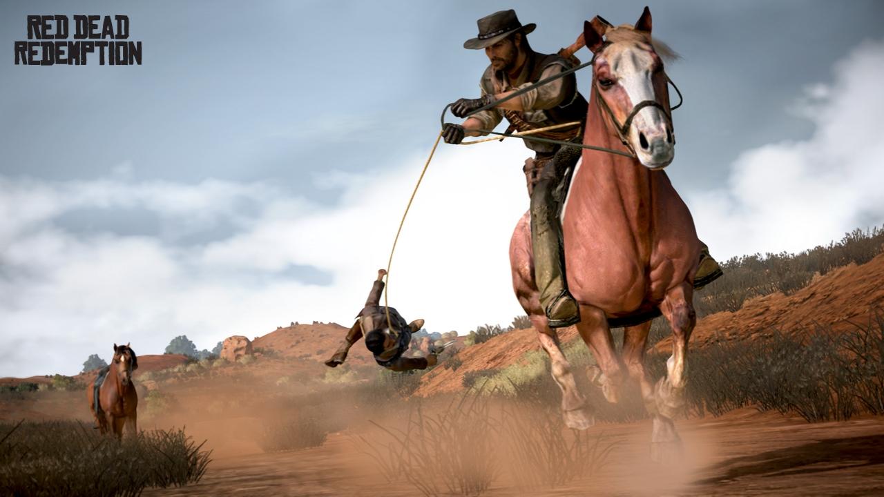 [08/04/2010] In Red Dead Redemption spielen wir die Rolle von Cowboy John Marston. Mit ihm treiben wir Viehherden nach Hause, zähmen Pferde und tragen gefährliche Duelle mit unseren Konkurrenten aus.