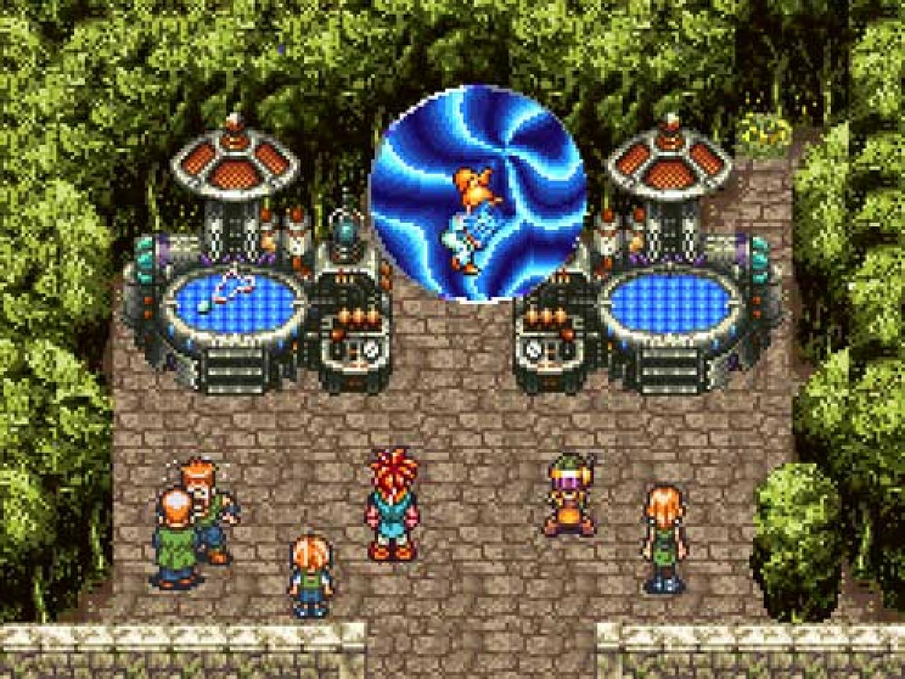 [28/04/2010] Beim Stichwort Zeitreise darf Chrono Trigger natürlich nicht fehlen! Auch wenn die Zeit hier nicht zentrales Gameplayelement ist dient sie doch zur Reise zwischen verschiedenen Leveln. Die Gates und später die Zeitmaschine stehen dem Spieler dazu zur Verfügung.