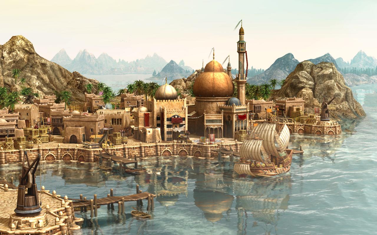 [27/05/2010] Abschließen möchten wir unseren Ausblick mit einem Traum aus 1001 Nacht. Ein orientalischer Hafen aus Anno 1404.