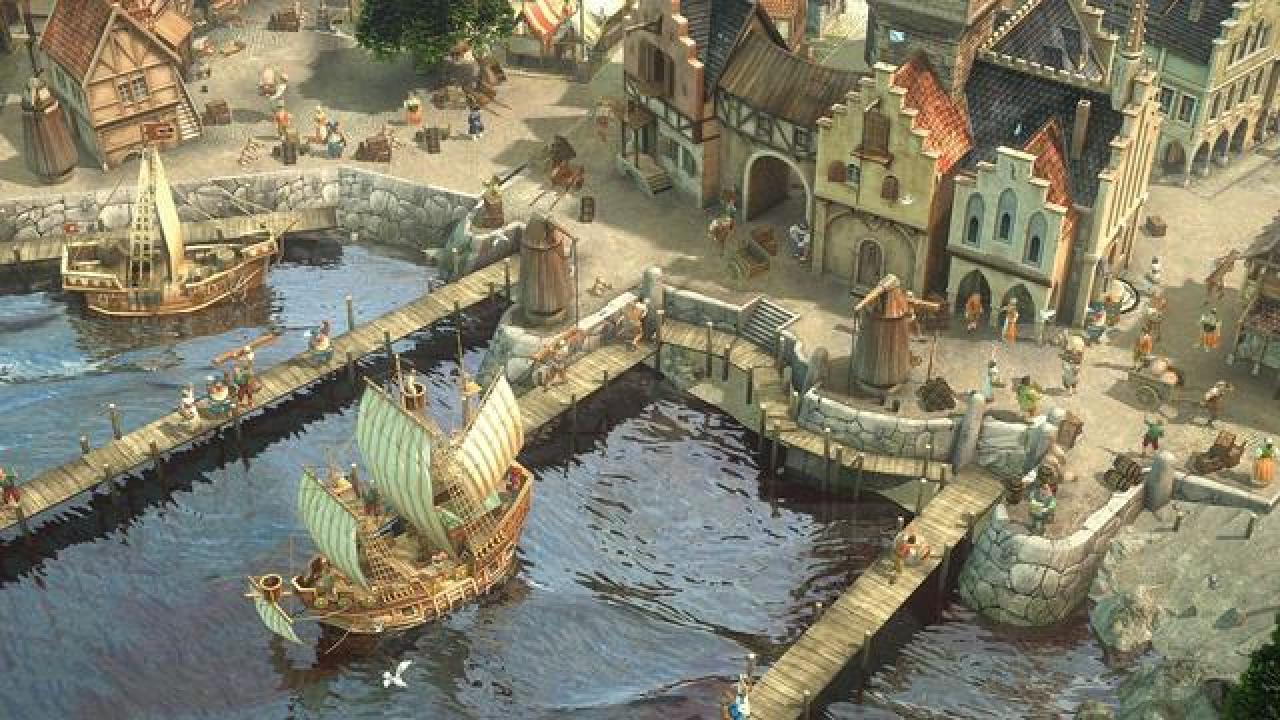 [19/05/2010] PC: Der Hafen in Anno 1404 wirkt sehr realistisch und lebhaft. Wie steht es um die iPhone-Version?