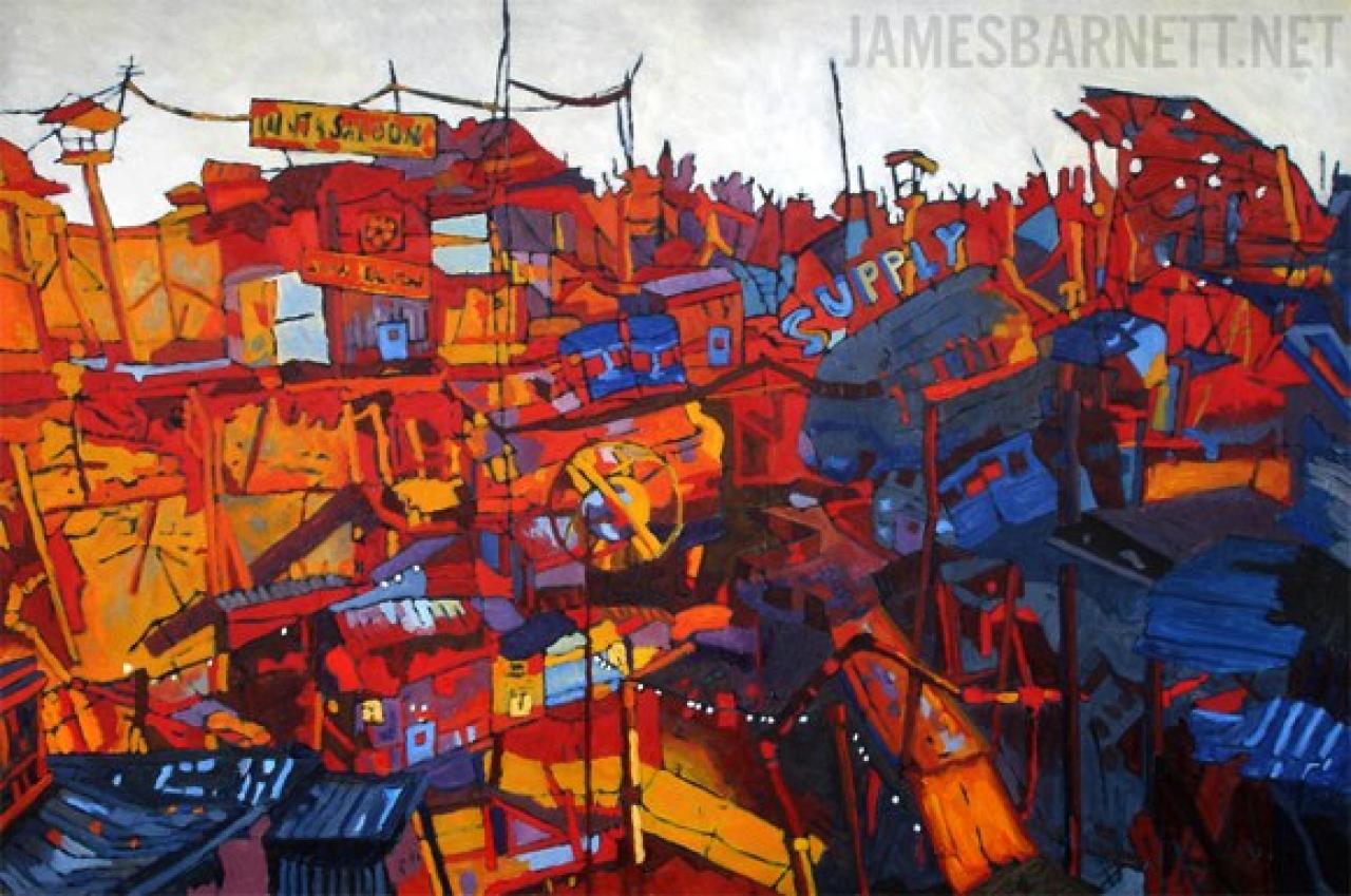 [14/05/2010] Die Entscheidung darüber, ob PC- und Videospiele selbst Kunst sind, steht noch aus. Dass sie aber zu Kunst inspirierten können, beweisen die Arbeiten von James Barnett. Denn dieser sucht sich seine Motive in Spielen. Als Inspirationsquelle dienten dem Künstler bisher Fallout 3, Grand Theft Auto, Half Life und Team Fortress. 