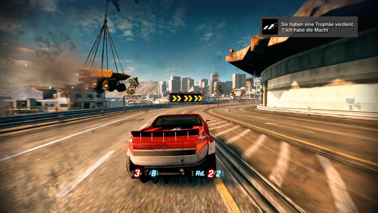 [20/05/2010] Im Rennspiel Split/Second: Velocity geht es actionreich und mitunter explosiv zur Sache.