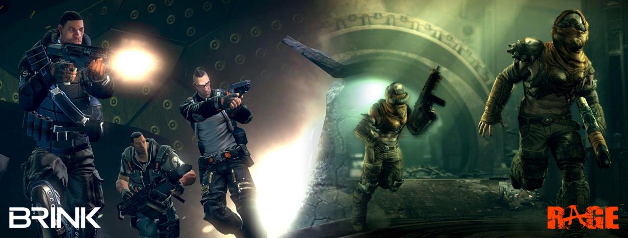 [07/05/2010] Der id-Shooter Rage und Brink von Splash Damage im Grafikvergleich. 