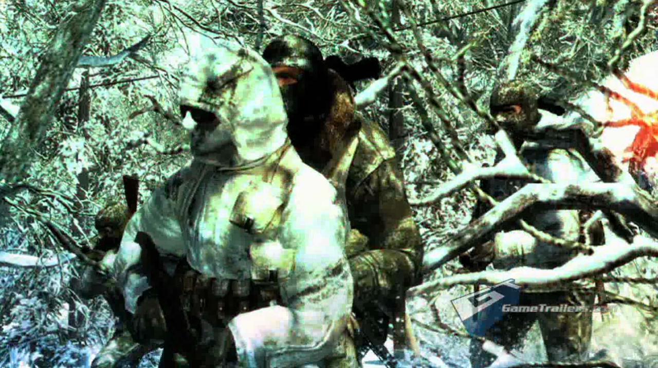 [03/05/2010] Wenig später folgt eine Szene in arktischen Gefilden und modernen Waffen. Es lässt die Vermutung zu, dass der Gefangene in mehrere militärischen Konflikten zugegen war und sich an alle Ereignisse erinnern soll. 
