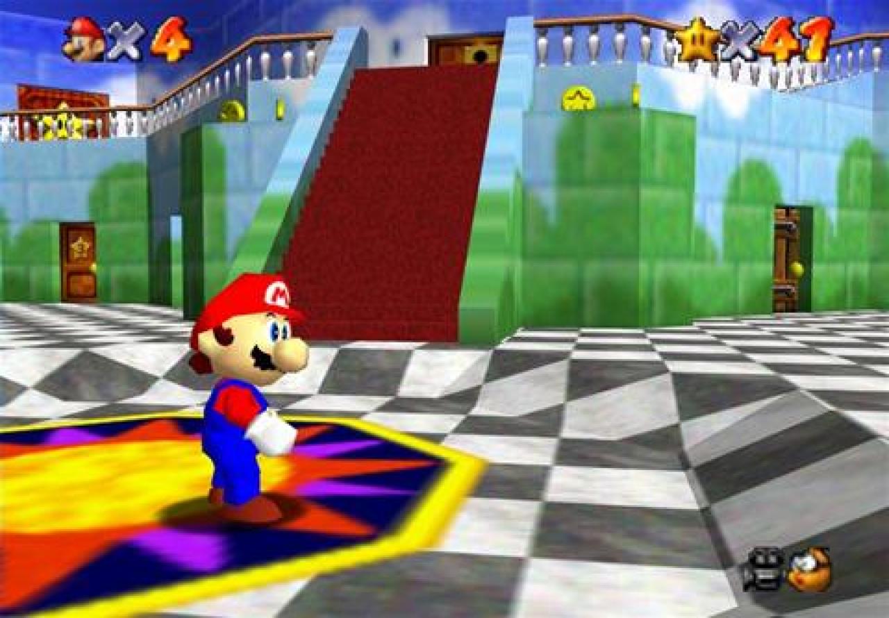 [03/05/2010] (1999) Nach dem immensen Erfolg des 3D-Plattformers Super Mario 64 plante Nintendo ein Sequel namens Super Mario 64 - 2. Darin sollte Luigi eine wichtige Rolle spielen, möglicherweise in einem Koop-Modus. Das Spiel wurde jedoch nach kurzer Zeit eingestellt (Screenshot aus Super Mario 64).