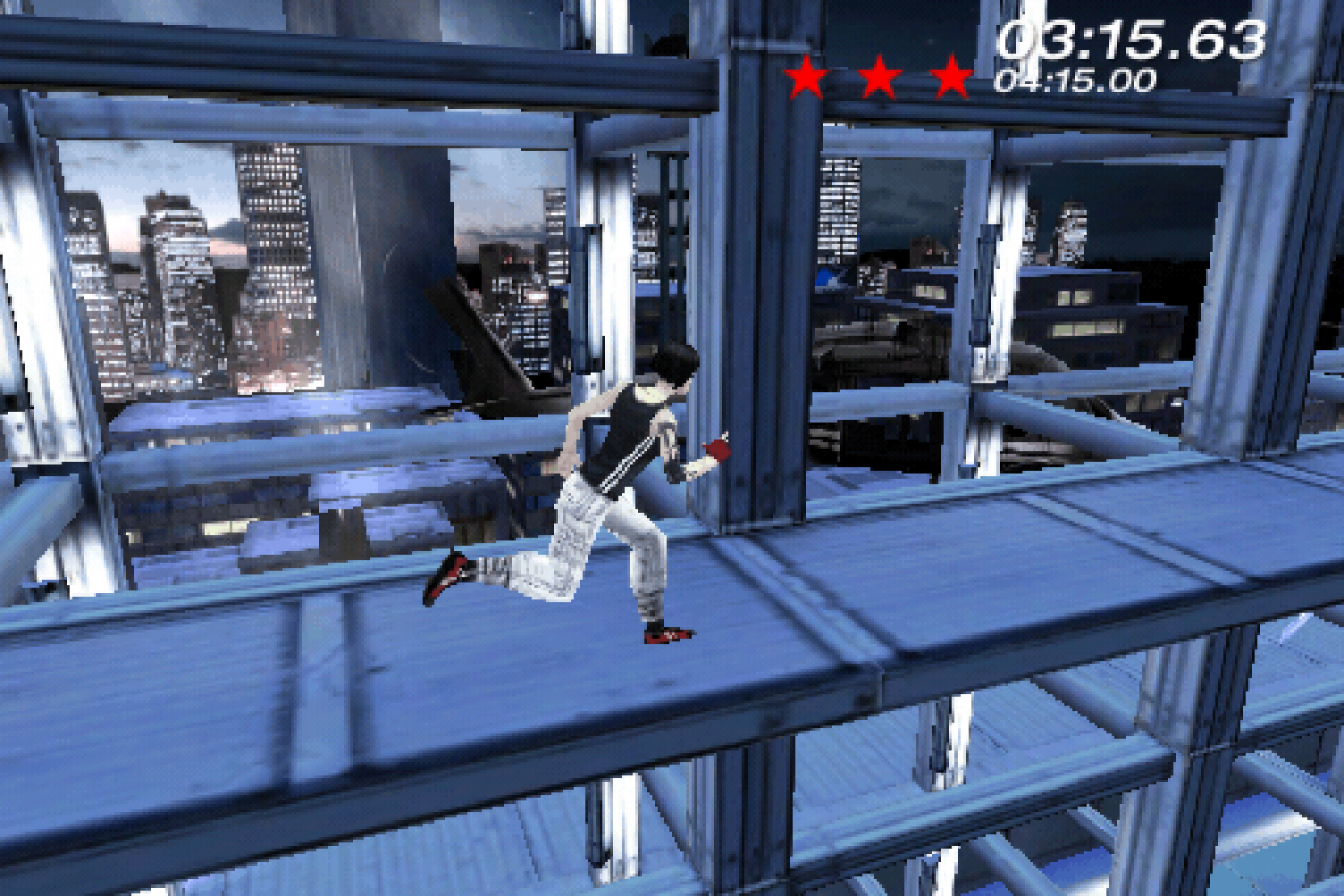[19/05/2010] iPad und iPhone: Das Mirror's Edge-App verlegt die Steuerung von der Ego- in die Verfolgerperspektive. Das Spielgefühl ist allerdings ähnlich dem PC. In Sachen Kantenglättung könnte sich EA Mobile allerdings noch ein wenig mehr anstrengen,