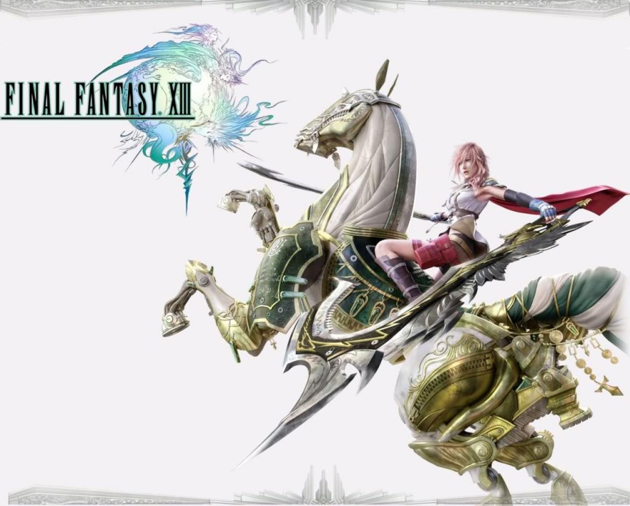 [31/05/2010] Final Fantasy 13: In Final Fantasy 13 gibt es zwar keine Pferde im herkömmlichen Sinne, Lightings Esper Odin bietet aber kraftvolle Aktionen in Gestalt eines Pferdes.