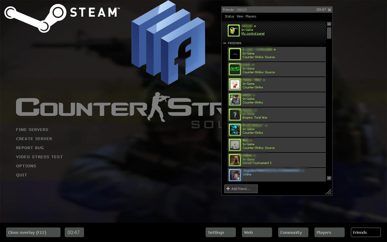 [09/06/2010] Facebook-Counter Strike liest nicht nur Ihr iPhone-Telefonbuch automatisch aus: Ihre Friendslist bei Steam krallt sich Facebook als nächstes.