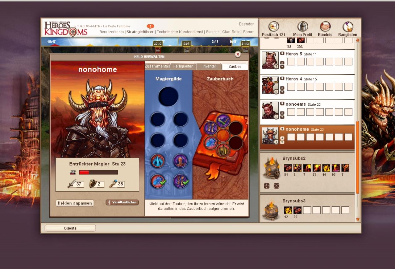 [14/06/2010] Might & Magic: Heroes Kingdoms im Browser. Seit wenigen Tagen ist das kostenlose Game erhältlich. Es gibt ein Abo-Modell für Premium-Inhalte.
