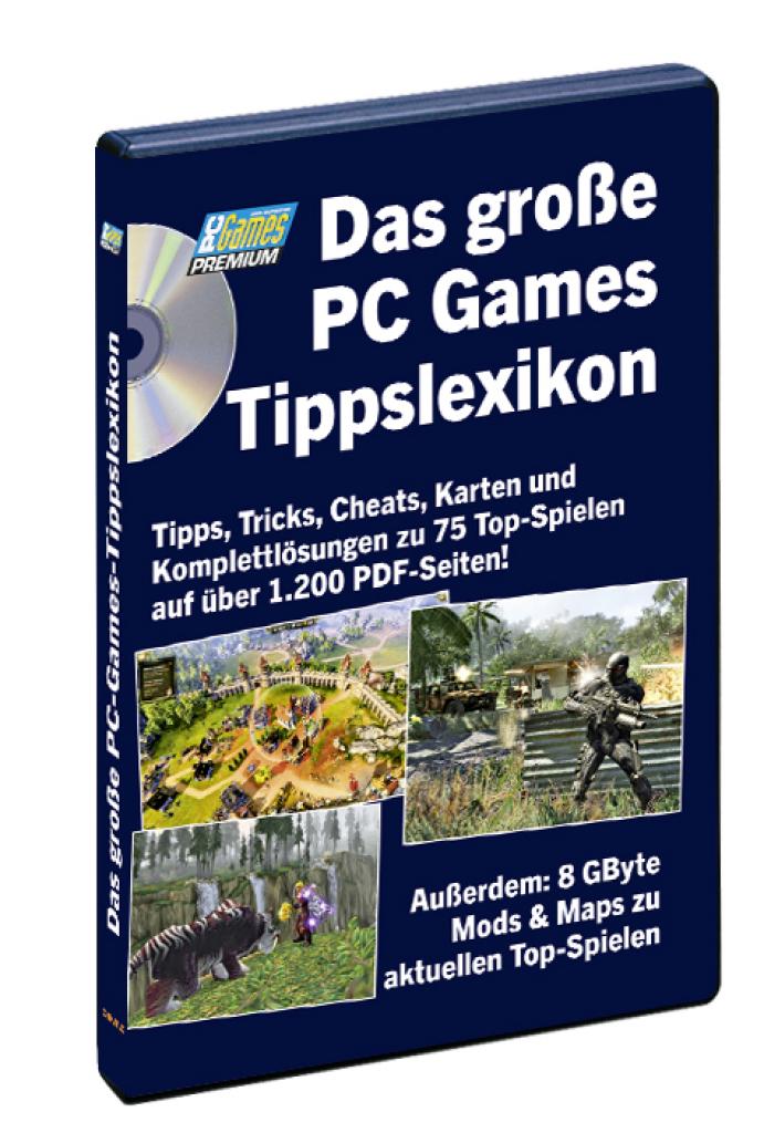 [08/06/2010] Das große PC-Games-Tippslexikon wird in einer praktischen Sammelhülle ausgeliefert - so ist die DVD jederzeit griffbereit.