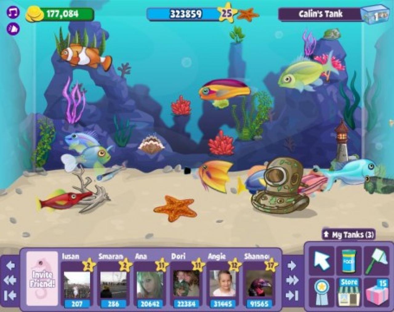 [30/06/2010] Platz 9: Etwas einfacher gestalten es sich 18,5 Millionen Spieler mit Fishville, dem virtuellen Aquarium.