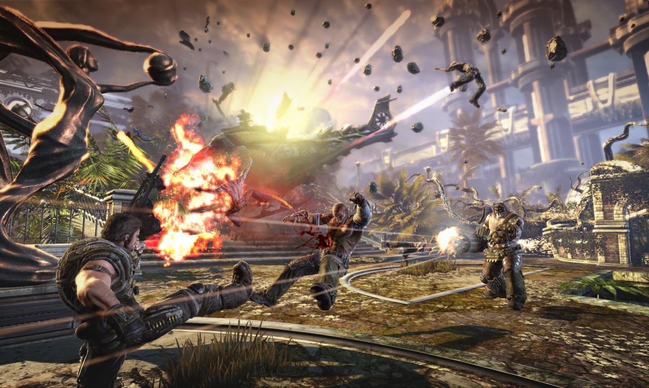 [25/06/2010] Bei Bulletstorm ist der Name Programm. Hier schießt ihr euch durch die Level des Egoshooters und versucht den Punktemultiplikator möglichst in die Höhe zu treiben. Dafür nutzt ihr alle Objekte in der Umgebung und die Energiepeitsche, die ihr immer an eurem Handgelenk tragt. So zieht ihr Gegner heran, nur um sie gleich wieder in die Ecke des Raumes zu befördern.