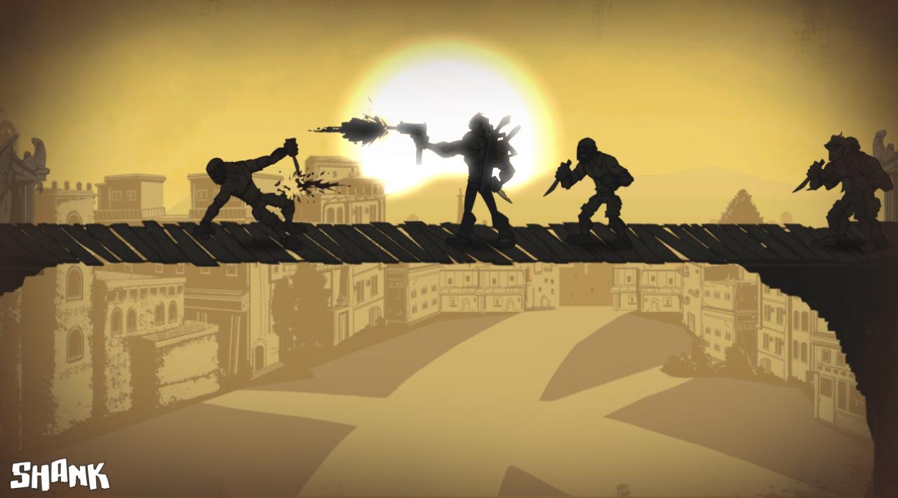 [14/06/2010] Das 2D-Sidescroll-Action-Spiel Shank erinnert an das 2D-Jump'n'Run Trine. Als Setting wird der moderne Wilde Westen gewählt. Die Story stammt dabei aus der Feder von God of War Co-Creator Marianne Krawczyk.