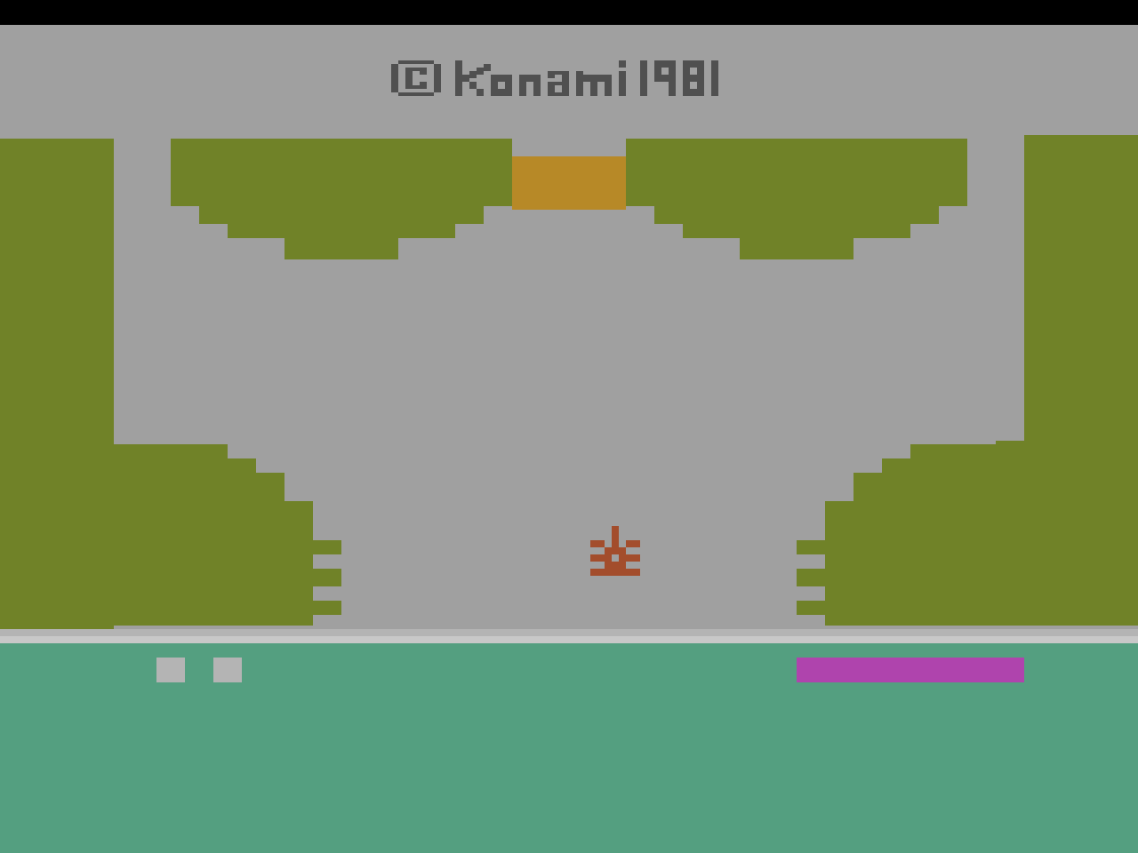 [14/07/2010] (1981) Strategy X, Konami[br]Die japanische Spieleschmiede Konami entwickelte zunächst Arcade-Automaten, ehe sie in die Herstellung und den Vertrieb entsprechender Software für diverse Plattformen einstiegen. Strategy X (siehe Screenshot) für den Atari 2600 war eines der ersten Spiele von Konami. Unsterblich wurde der Hersteller allerdings erst viele Jahre später mit den großen Krachern Castlevania, Contra und Metal Gear. 