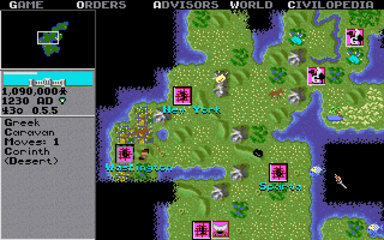 [23/07/2010] Civilization 2 von Sid Meier erschien 1996. Sie können über 21 Völker von der Steinzeit über das Mittelalter ins Weltraum-Zeitalter führen.