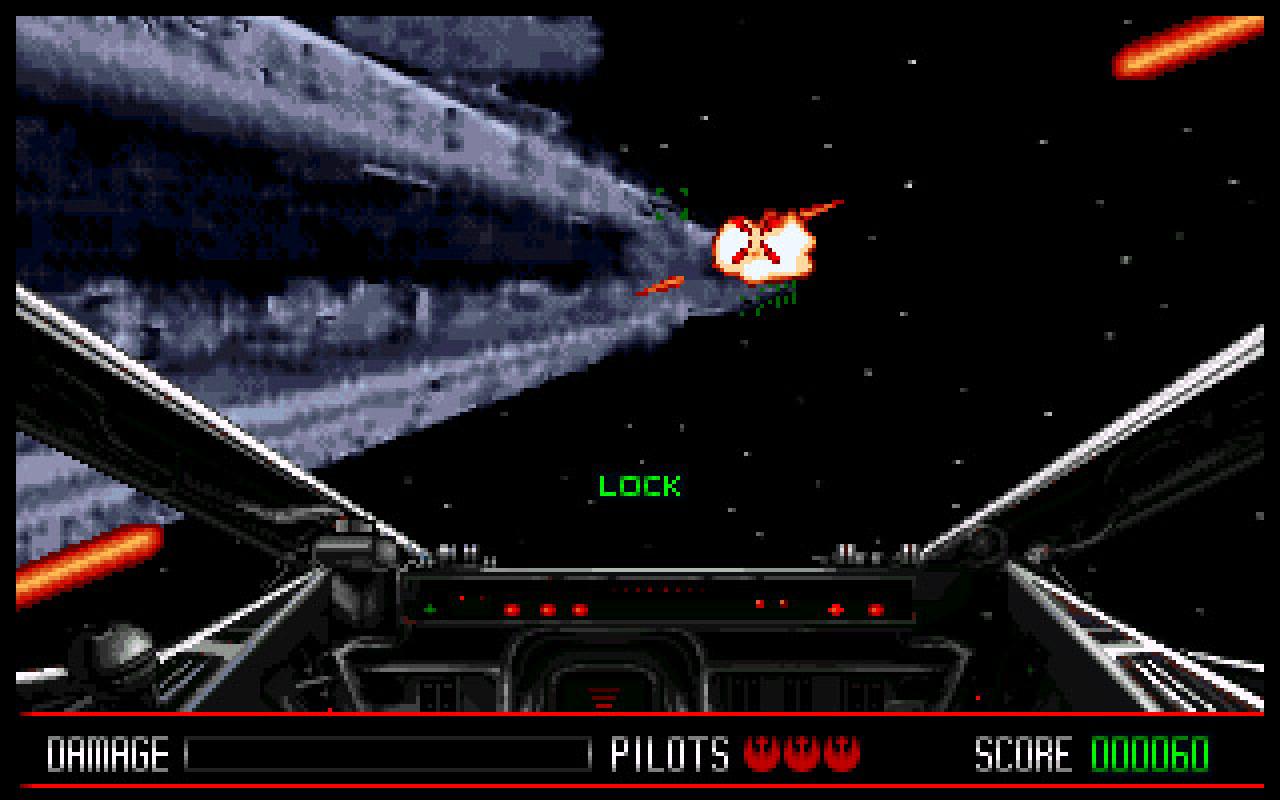 [20/07/2010] (1993) Star Wars: Rebel Assault, LucasArts [br]Hochauflösende Zwischensequenzen und aufwendige Grafiken fanden auf den herkömmlichen Floppy-Disketten keinen Platz. Deshalb entschied sich LucasArts für den CD-ROM-Vertrieb von Star Wars: Rebel Assault. Das war seinerzeit mit einem hohen Risiko verbunden. Anno 1993 waren entsprechende Laufwerke noch echte Raritäten. Die Anschaffungskosten beliefen sich nicht selten auf 1.000 DM und mehr. 