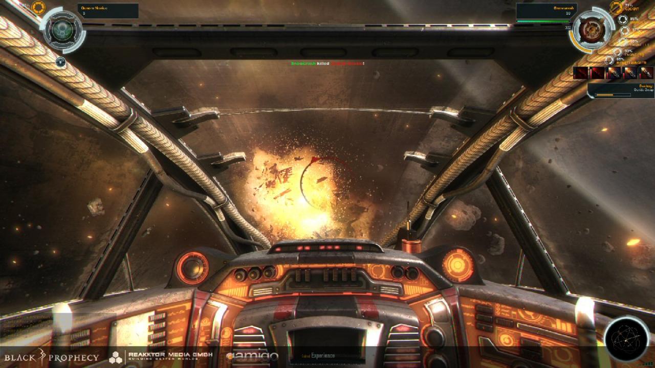 [19/07/2010] (Voraussichtlich 2010) Black Prophecy, Reakktor Media [br]Unter der Leitung der hannoverschen Entwicklerschmiede Reakktor Media entsteht gerade das vielversprechende Free2Play-Weltraum-MMO Black Prophecy. Zur Zeit kann man sich auf der offiziellen Seite für die Teilnahme an dem geschlossenen Beta-Test bewerben. Einen offiziellen Releasetermin gibt es bis dato nicht.