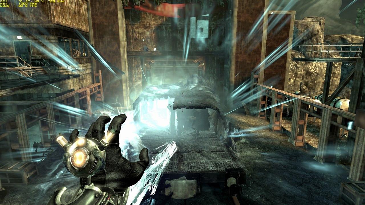 [19/07/2010] Mit diesem tollen Zeitreisehandschuh aus Singularity kann zusätzlich zu den normalen Zeitfeatures auch das Alter von Objekten verändert werden, um sie beispielsweise leichter zu zerstören. Das funktioniert leider nicht immer: die betreffenden Dinge müssen vorher mit einem Stoff namens E-99 in Berührung gekommen sein