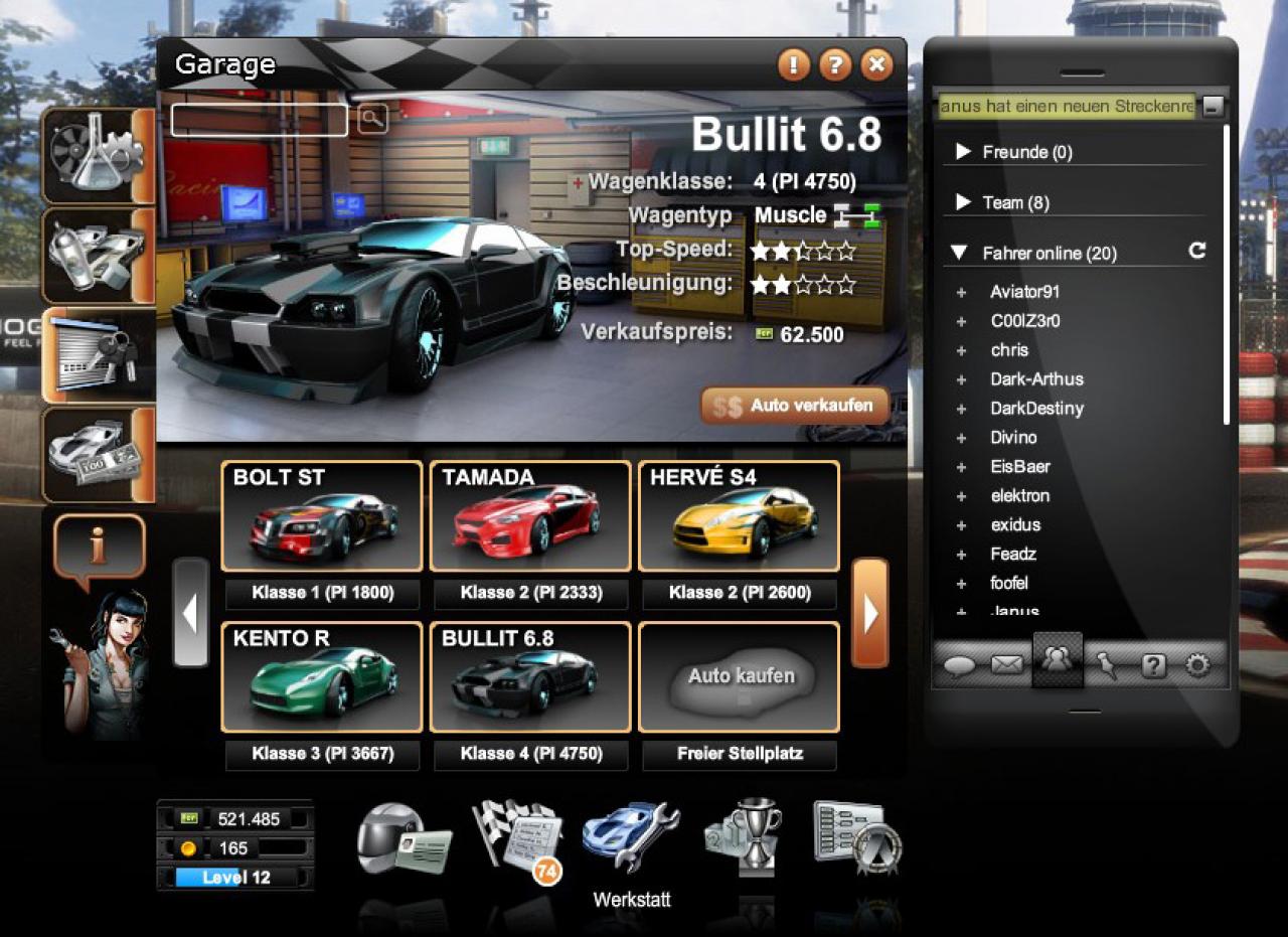 [13/08/2010] Platz 11: Für das Browsergame Drivals stimmten 4 PC Games-User extern ab