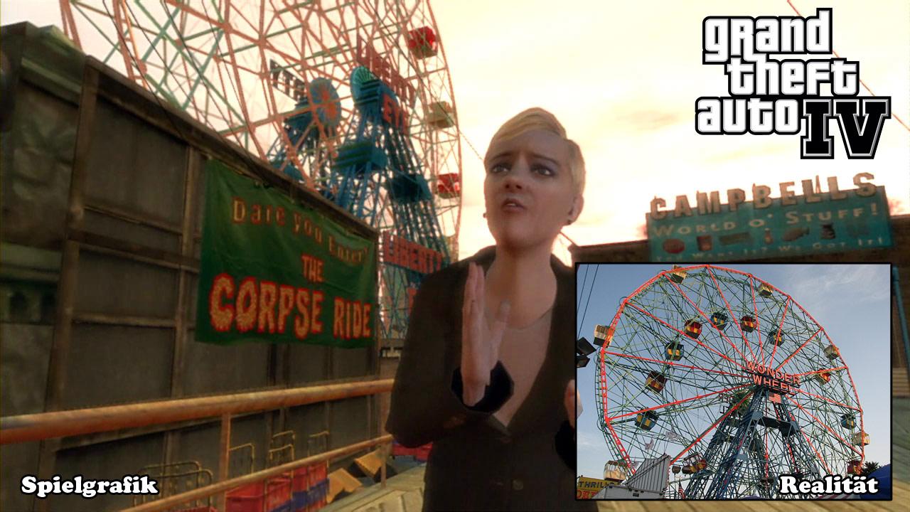 [17/08/2010] Liberty City, der fiktive Schauplatz aus dem Gangster-Epos Grand Theft Auto 4, ist der realen Großstadt New York nachempfunden. Im Bild: Coney Island Wonder Wheel.