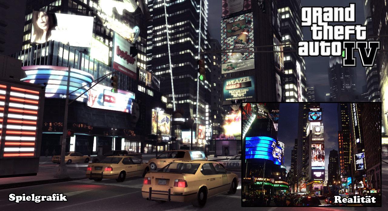 [17/08/2010] Liberty City, der fiktive Schauplatz aus dem Gangster-Epos Grand Theft Auto 4, ist der realen Großstadt New York nachempfunden. Im Bild: Der Time Square.