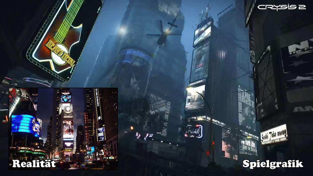 [09/08/2010] Im Herzen der Stadt New York liegt der Time Square. Eine strategisch wichtige Stellung, finden die Aliens aus dem Ego-Shooter Crysis 2. Im fertigen Spiel wird der Platz dementsprechend wohl nur verwüstet vorzufinden sein.
