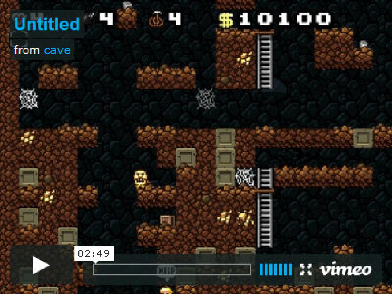 [10/08/2010] SpelunkyIm Retro-Game Spelunky gibt es dunkle Gänge zu erkunden, Jungfrauen zu retten und Schätze zu bergen. Dank zufällig generierter Level und zerstörbarer Umgebung sorgt das Jump and Run für jede Menge Abwechslung.