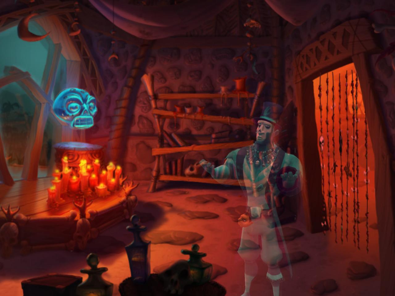 [02/09/2010] Das Adventure Ghost Pirates of Vooju Island von 2009 erzählt die Geschichte dreier Geister. Konzept und Design stammt von William 'Bill' Tiller, der zuvor an The Curse of Monkey Island arbeitete.