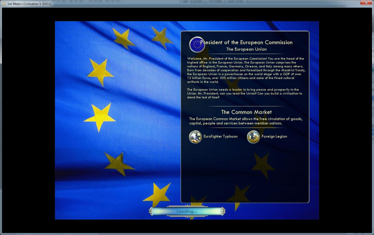 [18/10/2010] Civilization 5-Mod: Eurpean Union