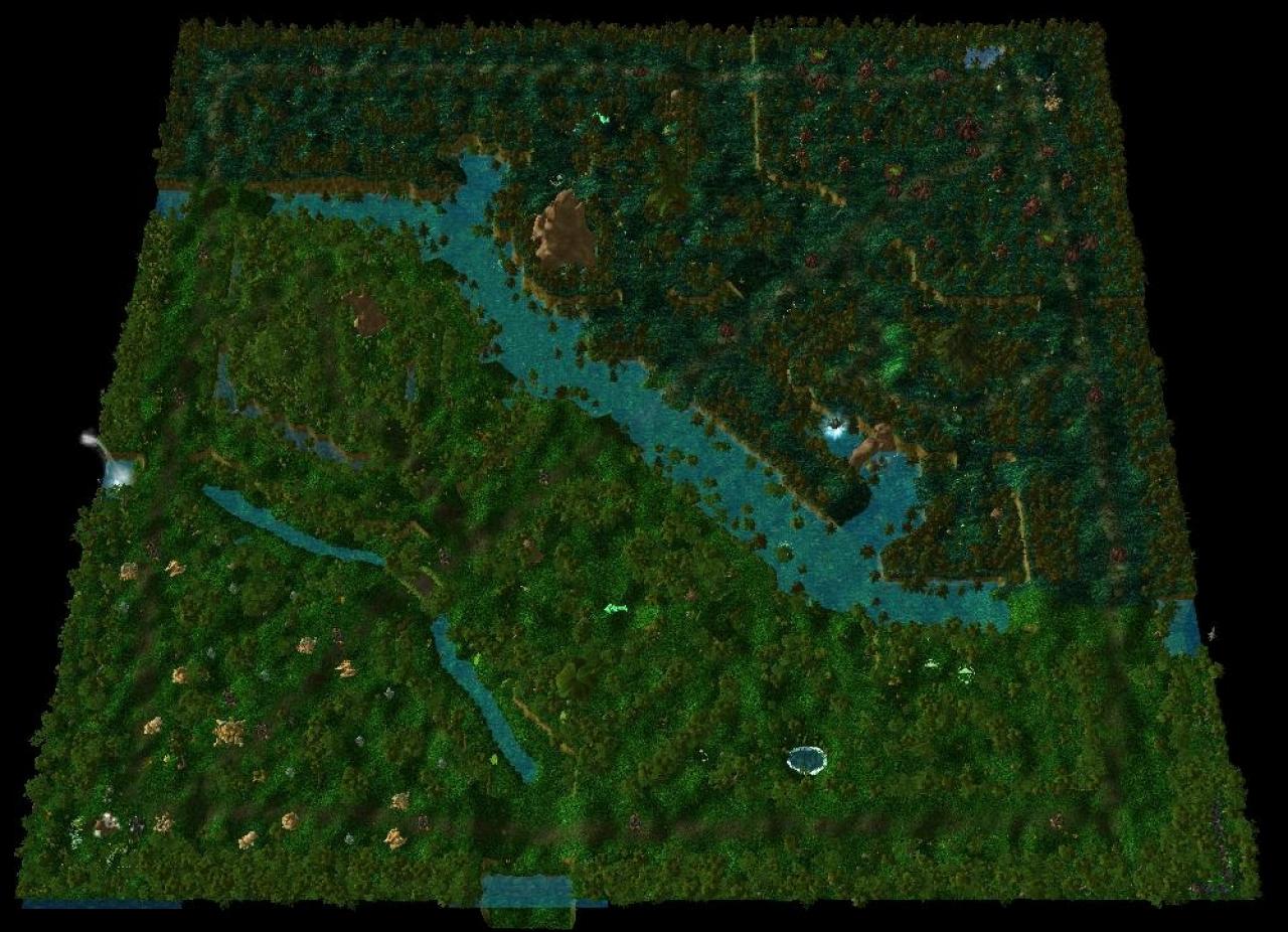 [28/10/2010] So sieht das Spielfeld bei Defence of the Universe in der Übersicht aus. Hier bekämpfen sich die beiden Fraktionen Amber und Chaos.