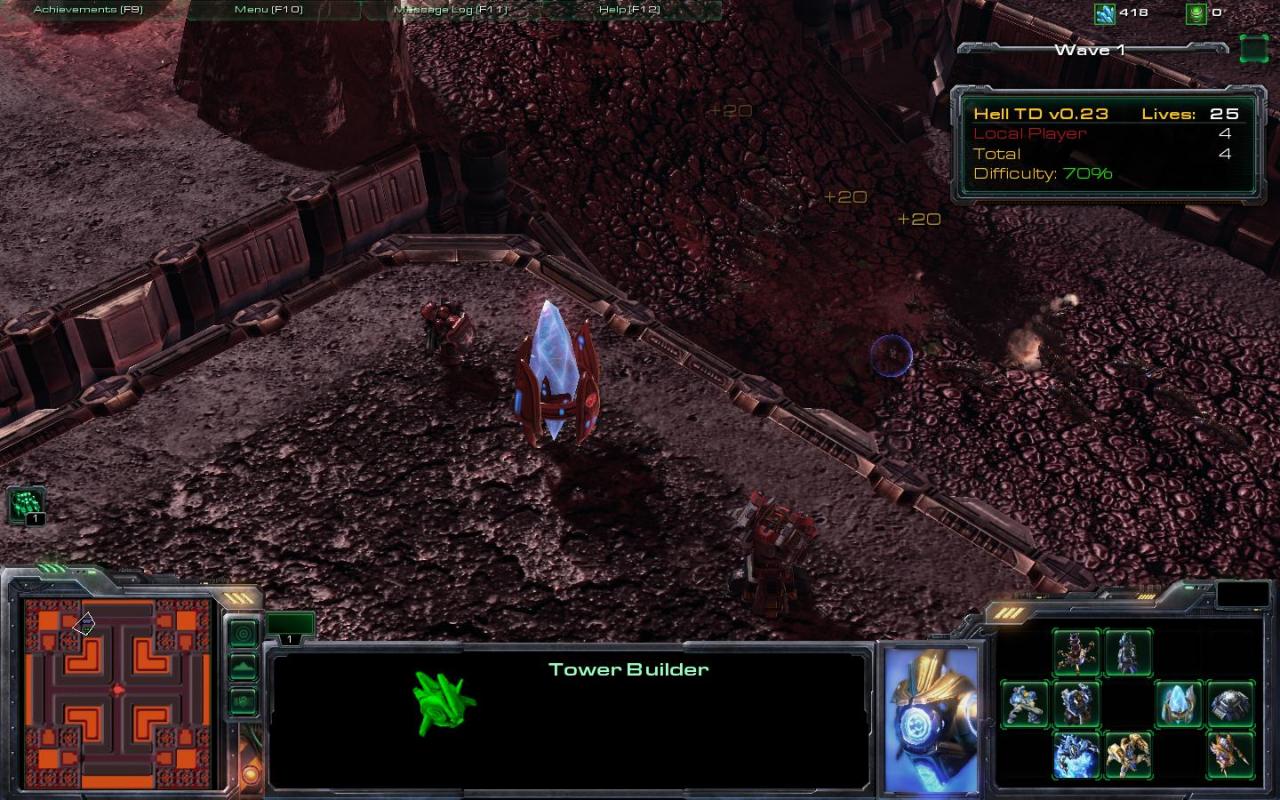 [28/10/2010] Die Mod Tower Defense gibt es mittlerweile in unzähligen Abwandlungen für viele RTS-Spiele. Mit Pflanzen gegen Zombies gibt es sogar ein eigenständiges Game mit dem Spielprinzip. Im Bild: Hell TD für Starcraft 2.