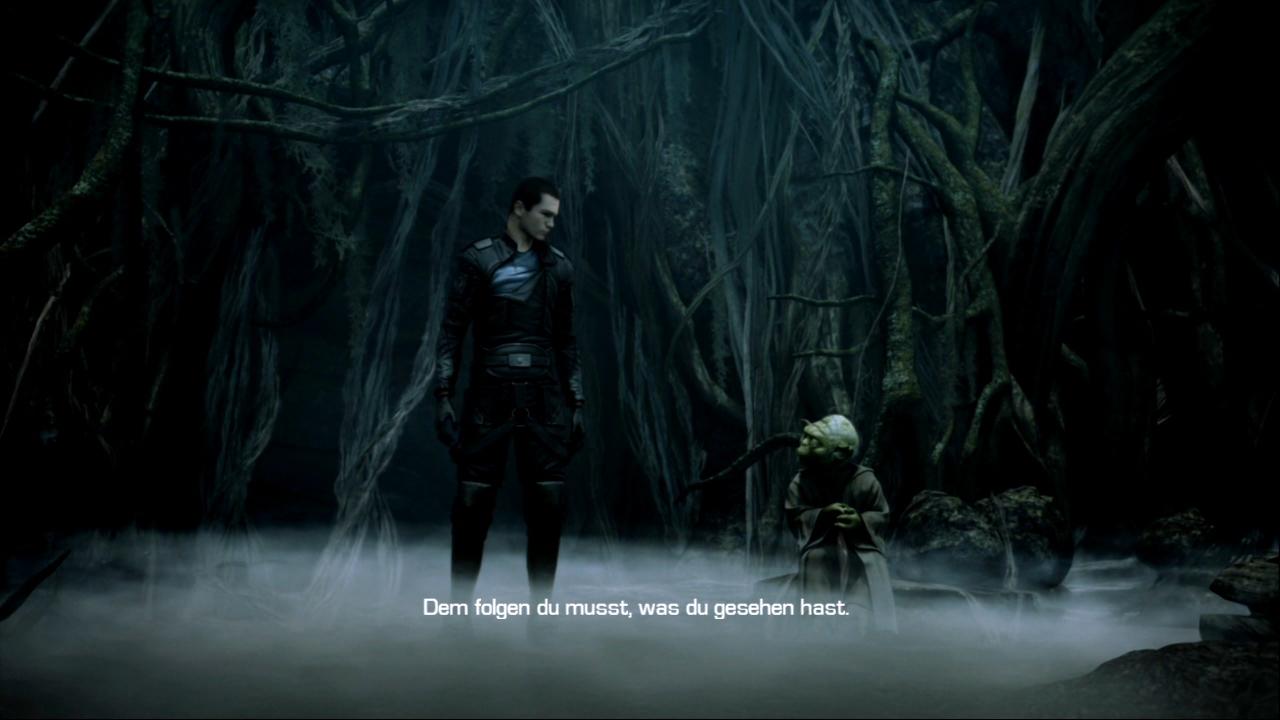 [27/10/2010] Wenn man in Star Wars The Force Unleashed 2 zum ersten Mal die Stimme von Darth Vader vernimmt, trifft einen fast der Schlag. Der Sprecher klingt nicht nur komplett anders als in der Ur-Version, sondern auch noch furchtbar unpassend. 