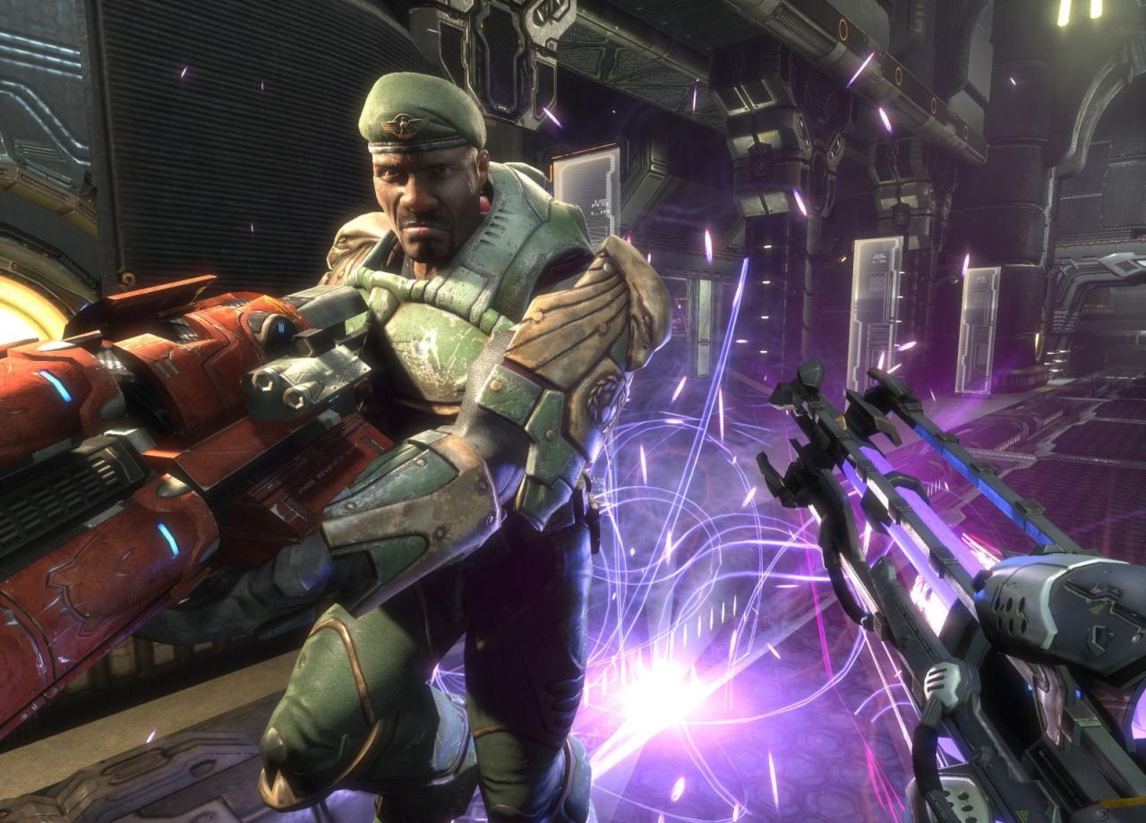 [18/10/2010] Die ASMD-Shockrifle aus den neueren Teilen der Unreal Tournament-Serie. Einen anderen Look der Waffe brachte Unreal mit - die Funktionsweise war allerdings die gleiche.