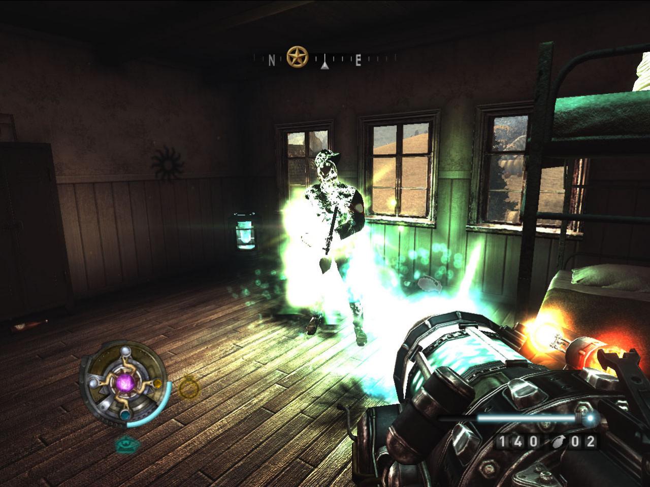 [18/10/2010] Die Partikelkanone aus Wolfenstein (dt.): Einmal kurz den Abzug betätigen und vom Gegner bleibt nur noch Staub und Asche übrig. 