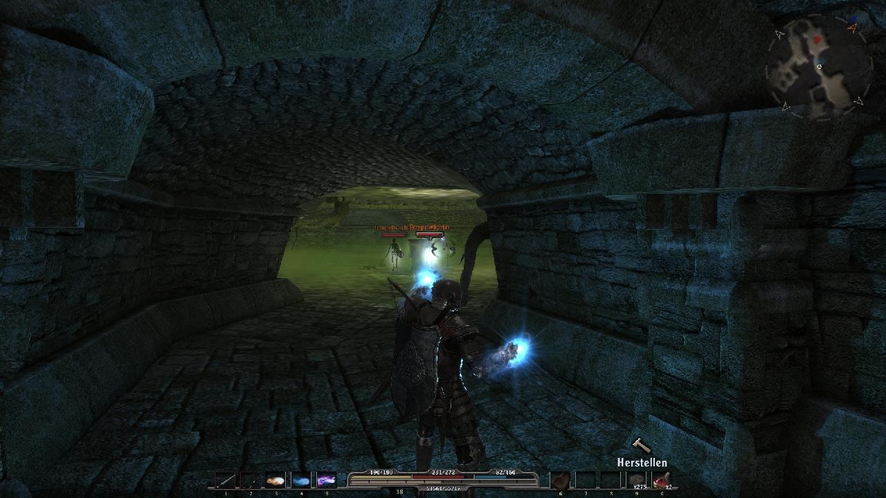 [11/10/2010] Pfeil und Bogen sowie Zauber funktionieren wie in einem Third-Person-Shooter, da Sie sie mit der linken Maustaste gezielt auf Gegner feuern.