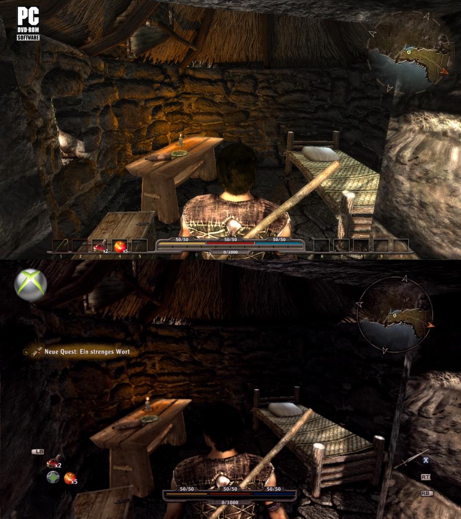 [12/10/2010] Arcania: Gothic 4 im Grafikvergleich: PC Games vergleicht die PC- mit der Xbox 360-Version. (3)