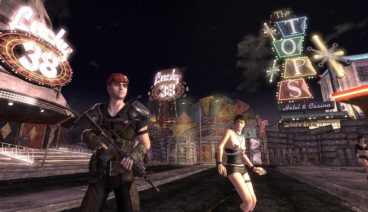 Schön, aber seelenlos: New Vegas mit seinen bunten Casinos zählt für mich zu den schwächsten Parts des ganzen Spiels.