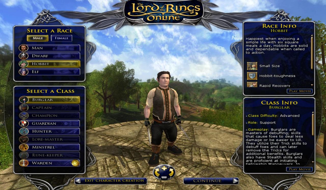 [29/10/2010] Zum Start unseres Abenteuers nutzen wir die reguläre Free2Play-Version. Lediglich zwei der neun Klassen können wir in dieser kostenlosen Variante nicht spielen. Der Hüter und der Runenbewahrer sind den Besitzern der Moria-Erweiterung vorbehalten ... 