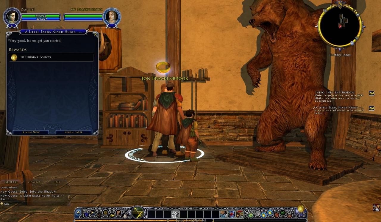 [29/10/2010] Schon im Startgebiet werden wir auf den neuen Ingame-Shop aufmerksam gemacht. In einer speziellen Quest werden uns die ersten 10 von zirka 5.400 Shop-Punkten freundlicherweise zur Verfügung gestellt. Doch dies ist nur der Anfang. Insgesamt wollen wir nur 2.690 Shop-Punkte erspielen ...