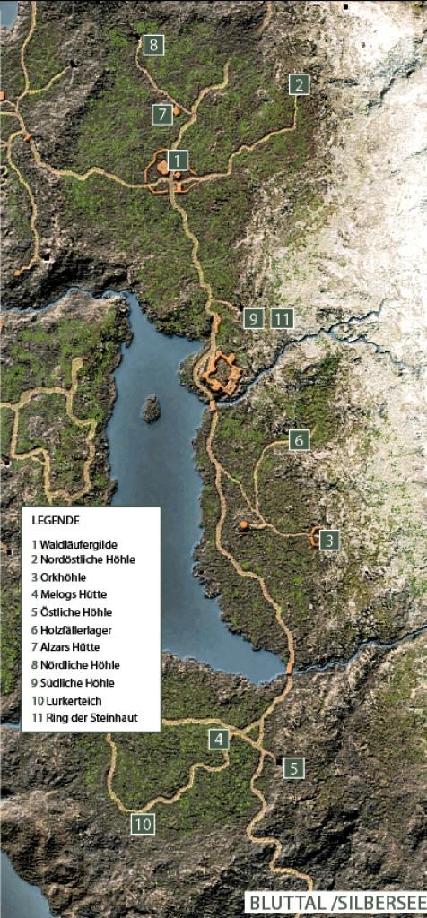 [18/10/2010] Die Karte zu Silbersee und Bluttal.