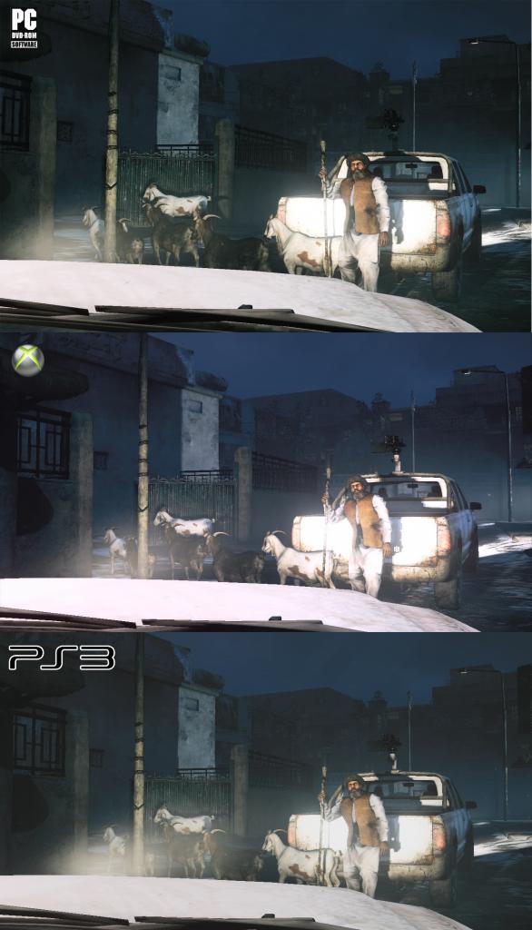 [11/10/2010] PC Games vergleich die unterschiedlichen Plattformen hinsichtlich der Grafikqualität von Medal of Honor. PC vs. Xbox 360 und PS3. (2)