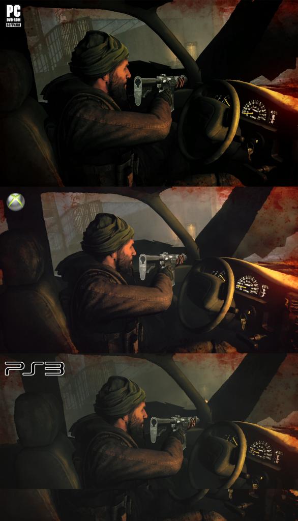 [11/10/2010] PC Games vergleich die unterschiedlichen Plattformen hinsichtlich der Grafikqualität von Medal of Honor. PC vs. Xbox 360 und PS3. (4)