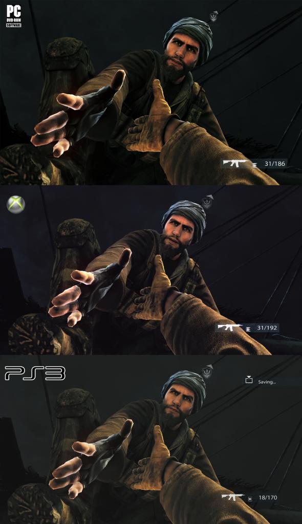 [11/10/2010] PC Games vergleich die unterschiedlichen Plattformen hinsichtlich der Grafikqualität von Medal of Honor. PC vs. Xbox 360 und PS3. (5)