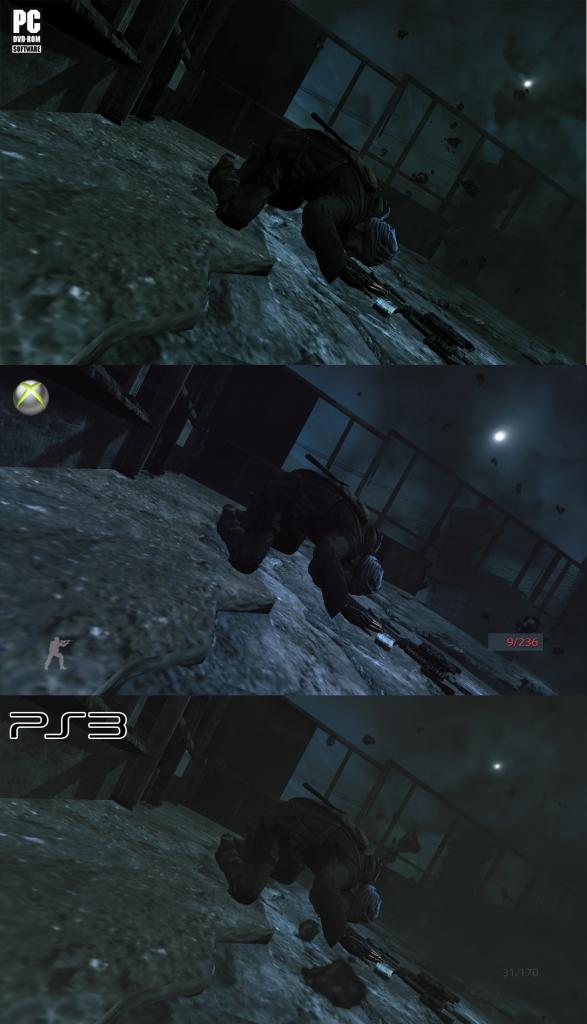 [11/10/2010] PC Games vergleich die unterschiedlichen Plattformen hinsichtlich der Grafikqualität von Medal of Honor. PC vs. Xbox 360 und PS3. (6)