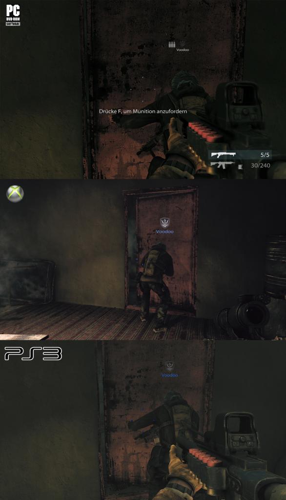 [11/10/2010] PC Games vergleich die unterschiedlichen Plattformen hinsichtlich der Grafikqualität von Medal of Honor. PC vs. Xbox 360 und PS3. (7)