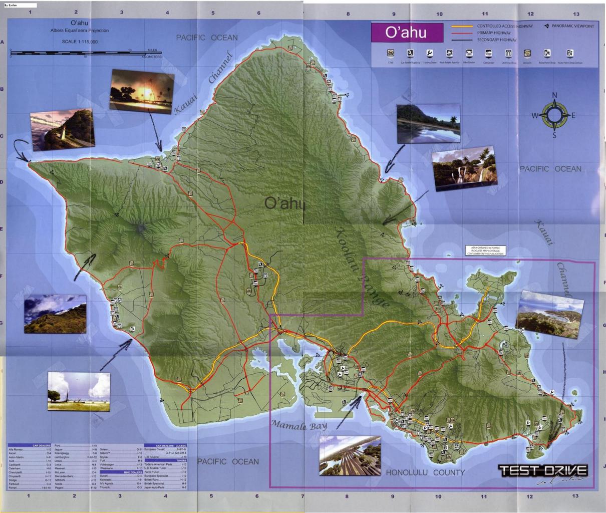 [06/10/2010] Die Insel Oahu in Test Drive Unlimited umfasst rund 1.600 km².